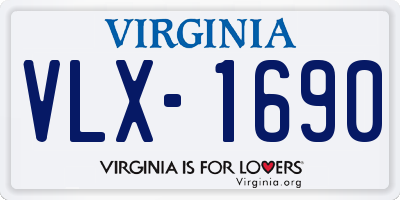 VA license plate VLX1690