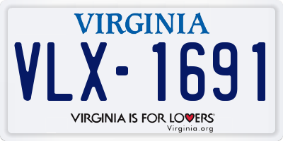 VA license plate VLX1691