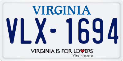 VA license plate VLX1694