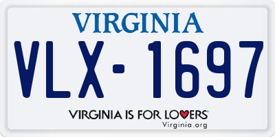 VA license plate VLX1697