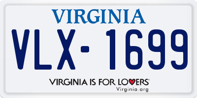 VA license plate VLX1699