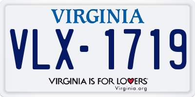 VA license plate VLX1719