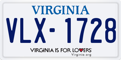 VA license plate VLX1728