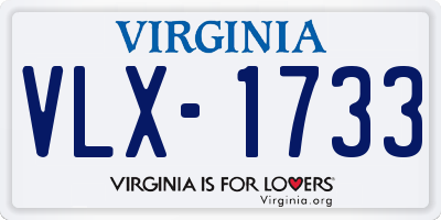 VA license plate VLX1733