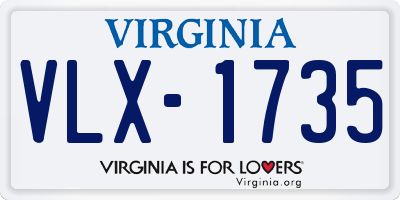 VA license plate VLX1735