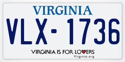 VA license plate VLX1736