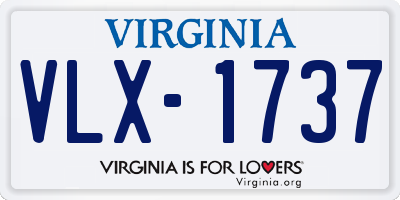 VA license plate VLX1737