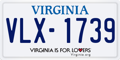 VA license plate VLX1739