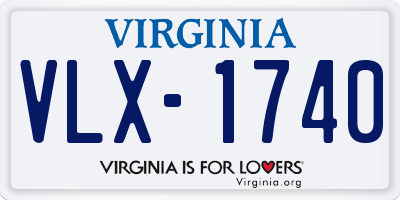 VA license plate VLX1740