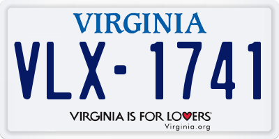 VA license plate VLX1741