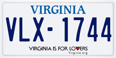 VA license plate VLX1744