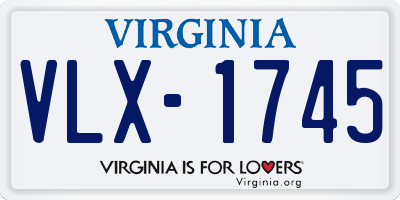 VA license plate VLX1745