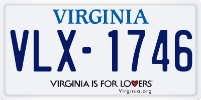 VA license plate VLX1746