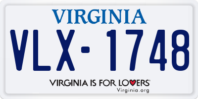 VA license plate VLX1748