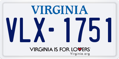 VA license plate VLX1751