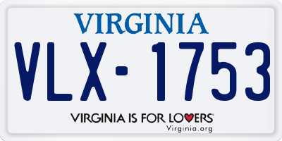 VA license plate VLX1753