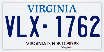 VA license plate VLX1762