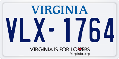 VA license plate VLX1764