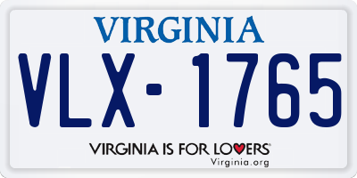 VA license plate VLX1765