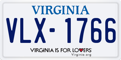 VA license plate VLX1766