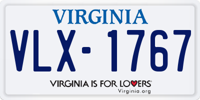 VA license plate VLX1767