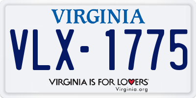 VA license plate VLX1775