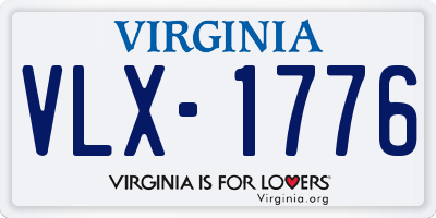 VA license plate VLX1776