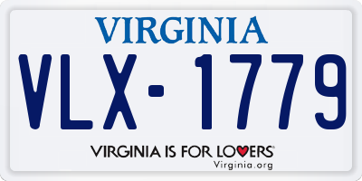 VA license plate VLX1779