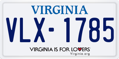 VA license plate VLX1785