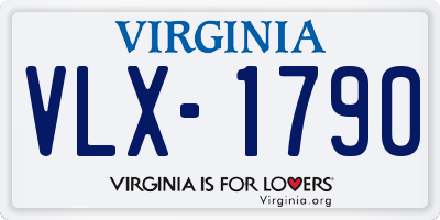 VA license plate VLX1790