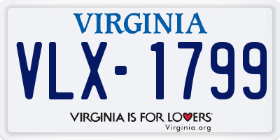 VA license plate VLX1799