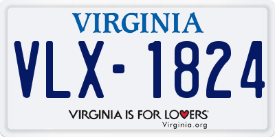 VA license plate VLX1824