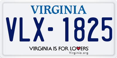 VA license plate VLX1825