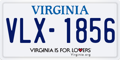 VA license plate VLX1856