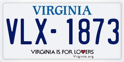 VA license plate VLX1873