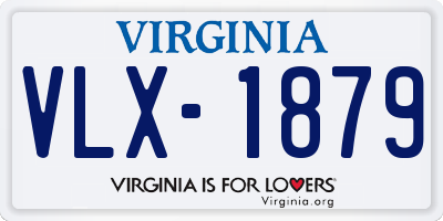 VA license plate VLX1879