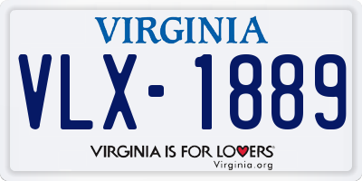 VA license plate VLX1889