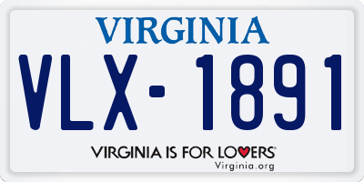 VA license plate VLX1891