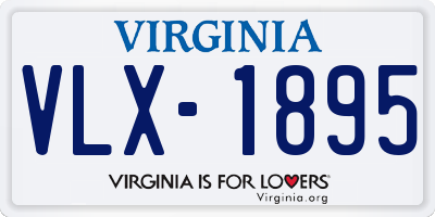 VA license plate VLX1895