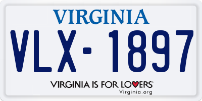 VA license plate VLX1897