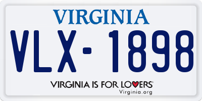 VA license plate VLX1898