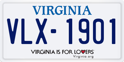 VA license plate VLX1901