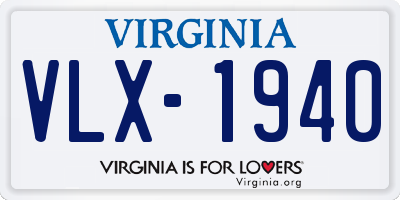 VA license plate VLX1940