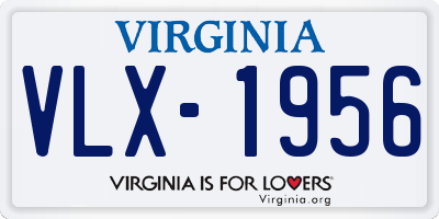 VA license plate VLX1956