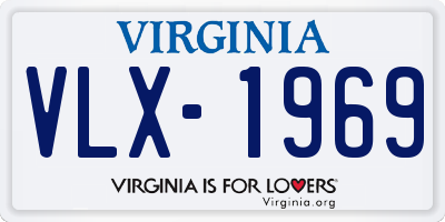 VA license plate VLX1969