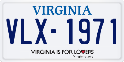 VA license plate VLX1971