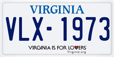 VA license plate VLX1973