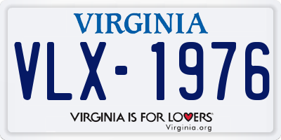 VA license plate VLX1976