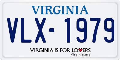 VA license plate VLX1979