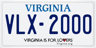 VA license plate VLX2000